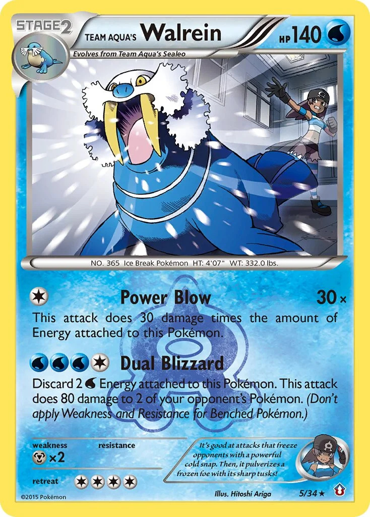 Team Aqua's Walrein 「DCR 5/34」「EN」