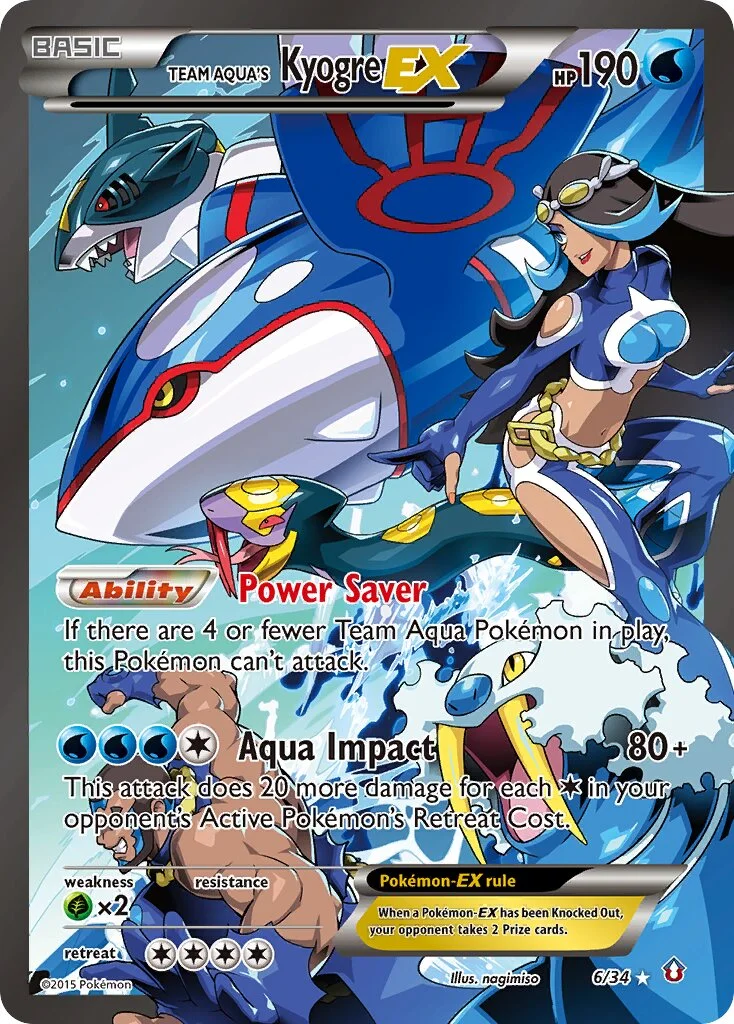 Team Aqua's Kyogre-EX 「DCR 6/34」「EN」