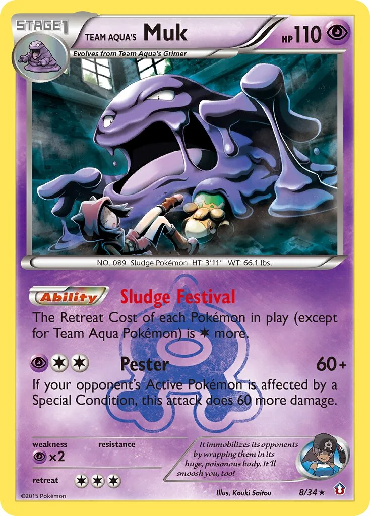 Team Aqua's Muk 「DCR 8/34」「EN」