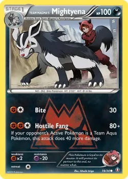 Team Magma's Mightyena 「DCR 19/34」「EN」