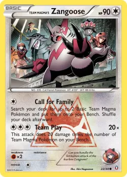 Team Magma's Zangoose 「DCR 22/34」「EN」