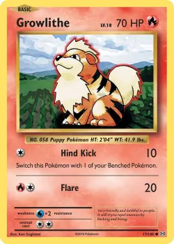 Growlithe #17/108 · Pokémon