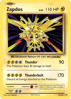 Zapdos #42/108 · Pokémon