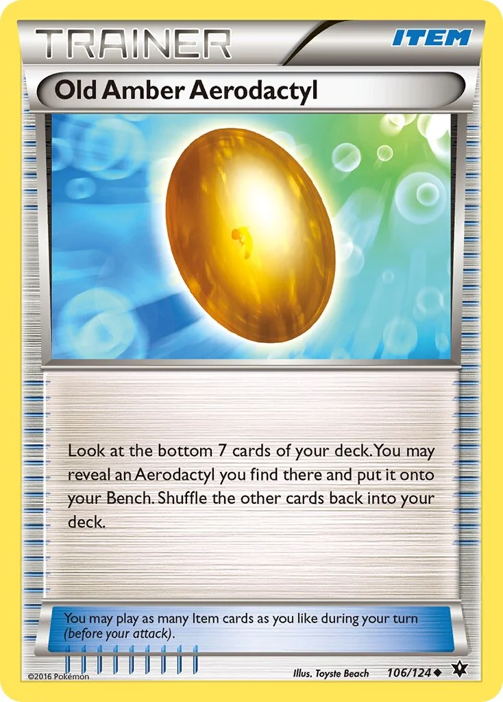 Old Amber Aerodactyl 「FCO 106/124」「EN」