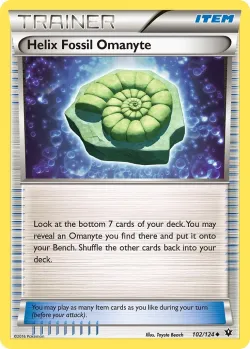 Helix Fossil Omanyte #102/124 · Pokémon