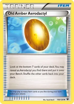 Old Amber Aerodactyl 「FCO 106/124」「EN」