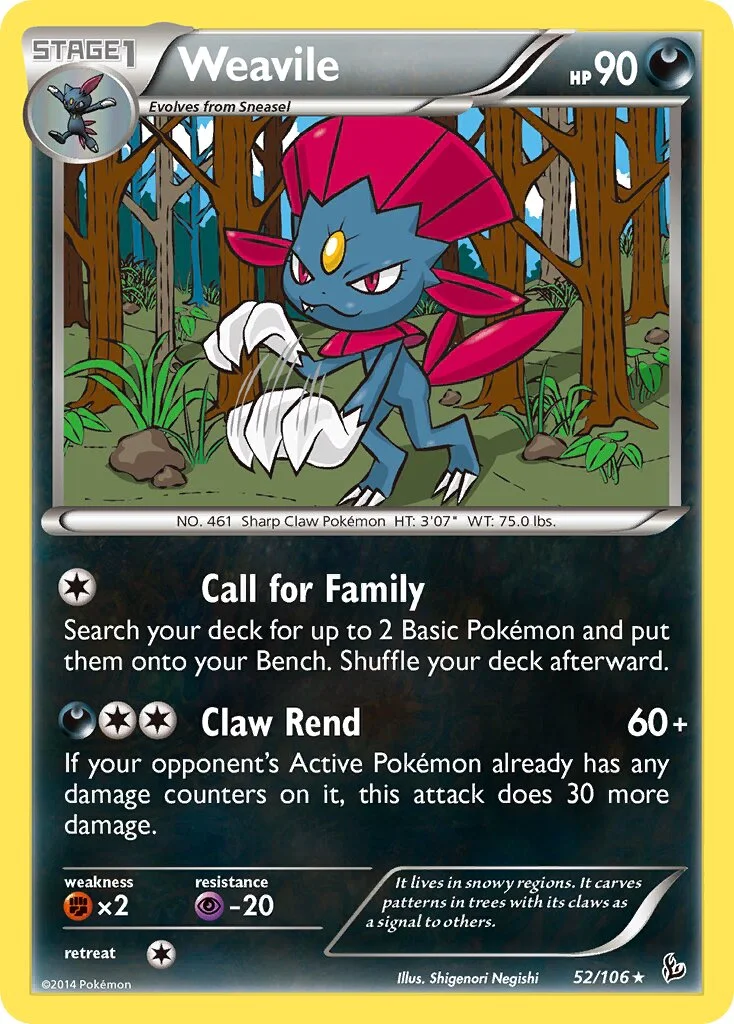 Weavile 「FLF 52/106」「EN」