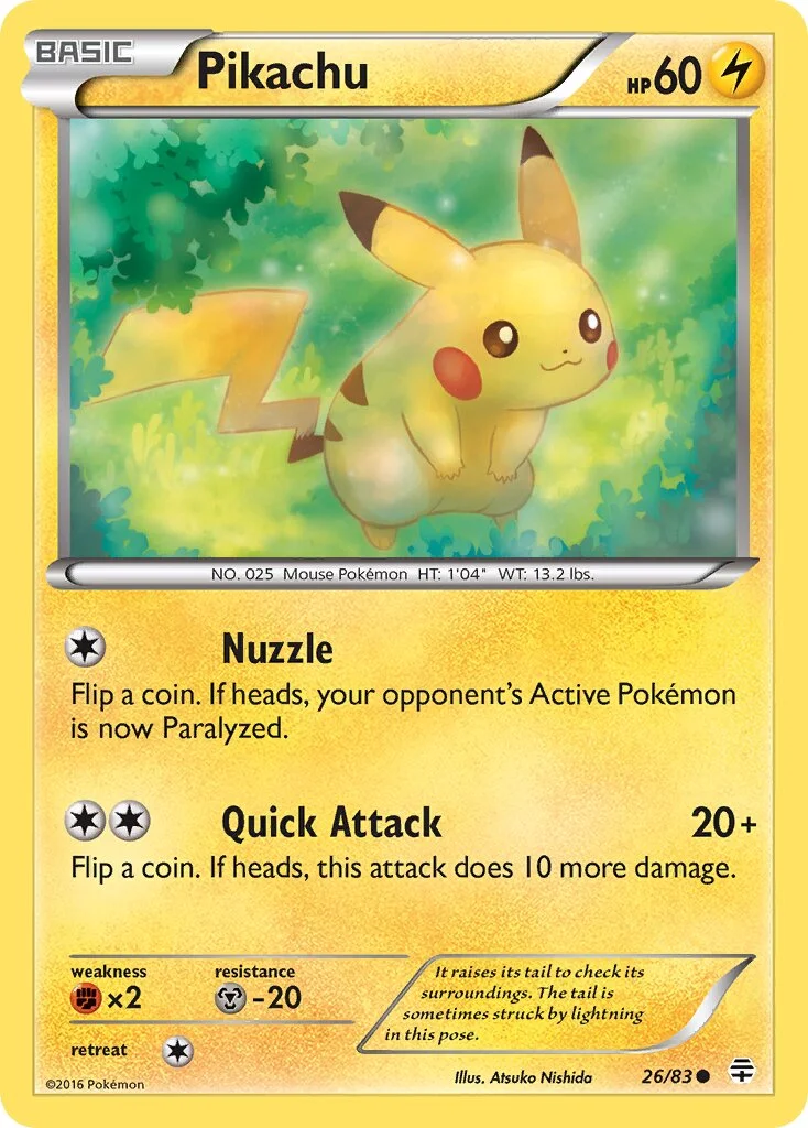 Pikachu 「GEN 26/83」「EN」