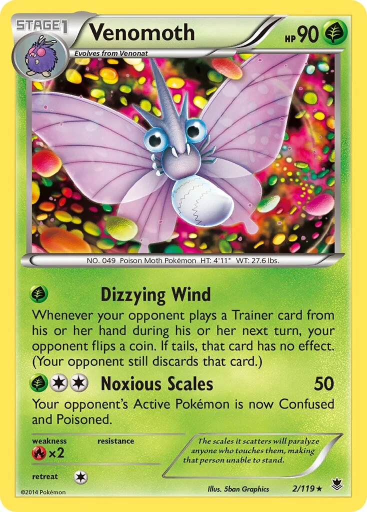 Venomoth 「PHF 2/119」「EN」