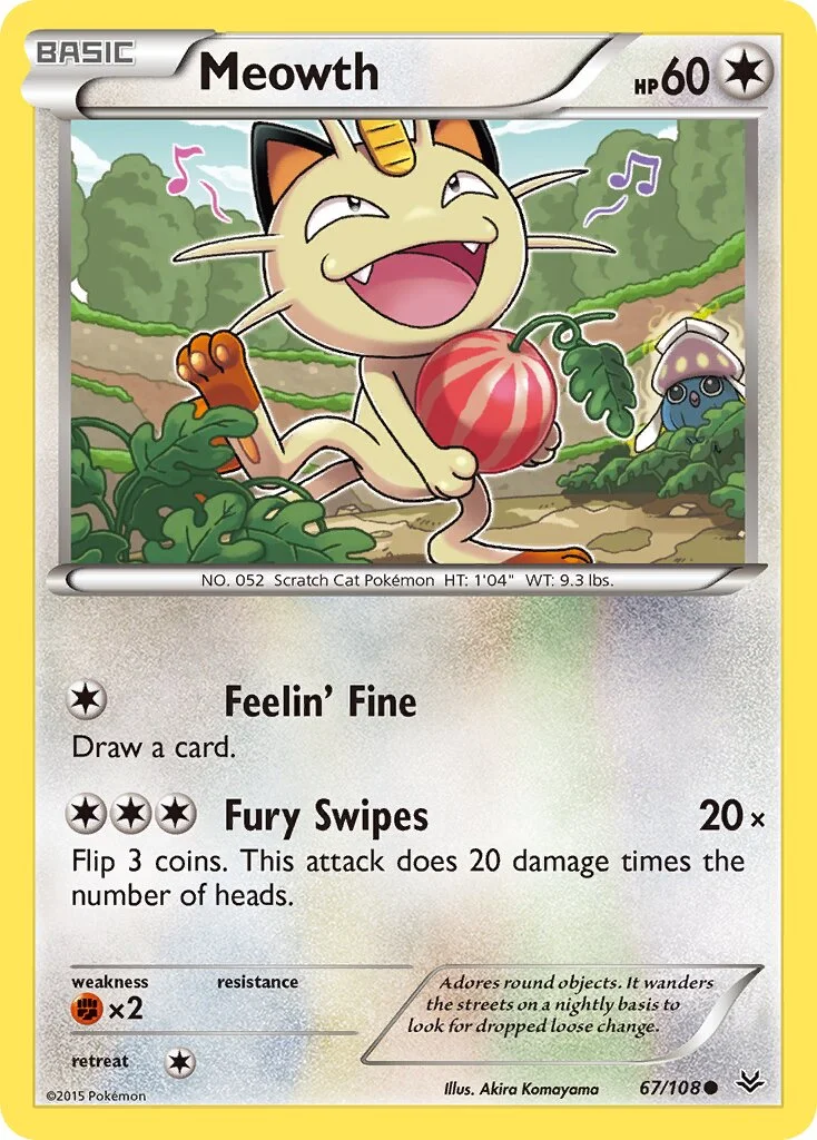 Meowth 「ROS 67/108」「EN」
