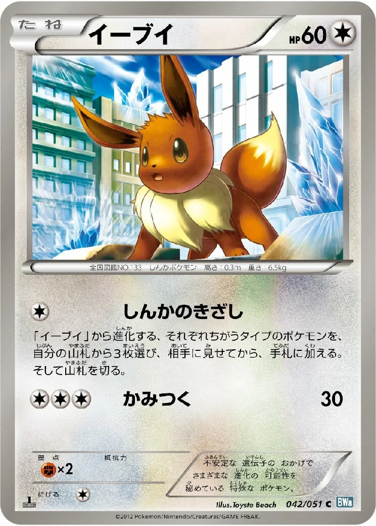 Eevee 「BW8-BRN 042/051」「JP」