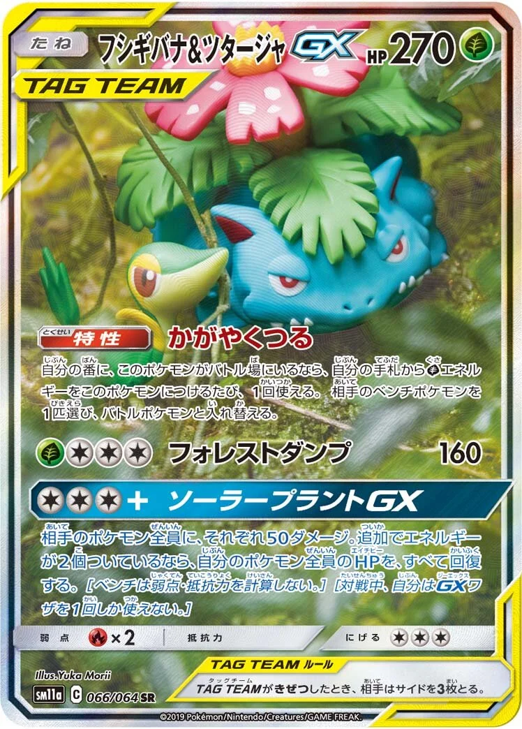 Venusaur & Snivy-GX 「SM11A 066/064」「JP」