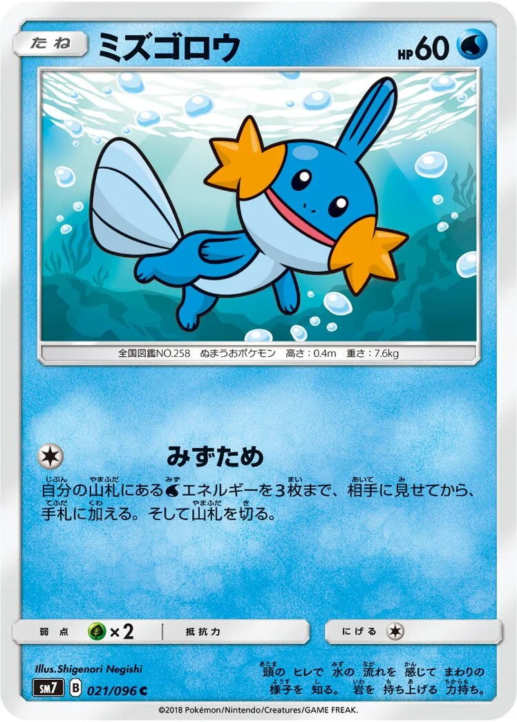 Mudkip 「SM7 021/096」「JP」