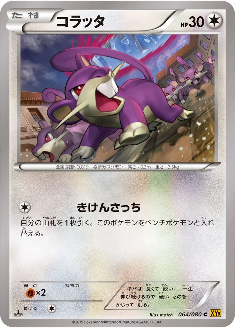 Rattata 「XY9 064/080」「JP」