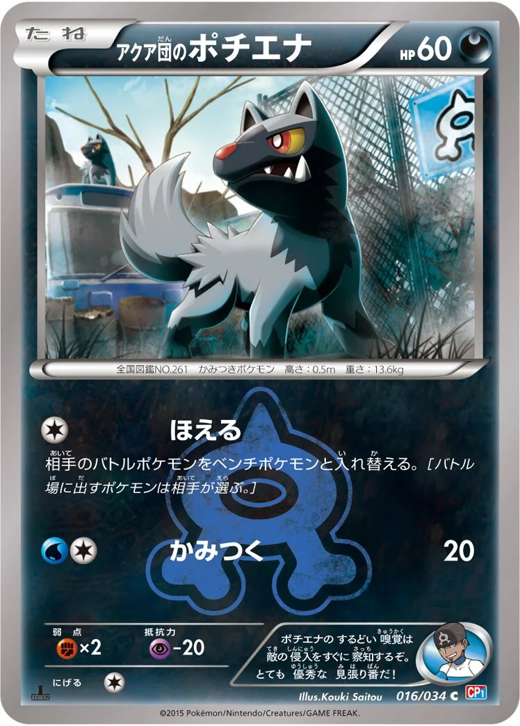 Team Aqua's Poochyena 「CP1 016/034」「JP」