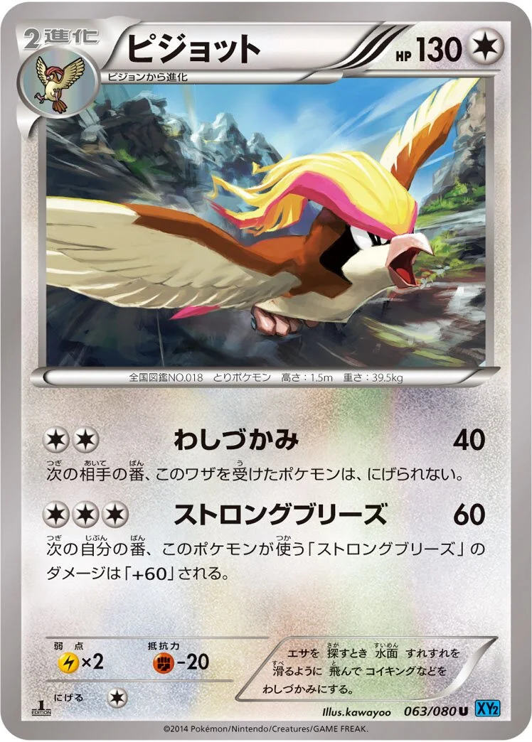 Pidgeot 「XY2 063/080」「JP」