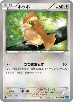 Pidgey 「XY2 061/080」「JP」