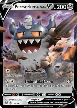 Galarian Perrserker V #129/196 · Pokémon
