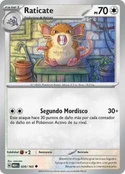 Raticate #020/165 · Pokémon
