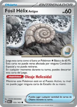 Antique Helix Fossil #153/165 · Pokémon