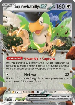Squawkabilly ex #075/091 · Pokémon