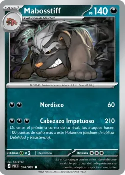 Mabosstiff #058/084 · Pokémon
