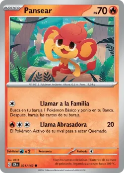 Pansear #021/142 · Pokémon