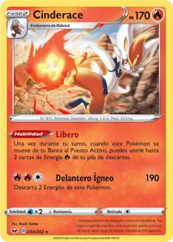 Cinderace #034/202 · Pokémon