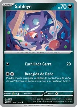 Sableye #107/162 · Pokémon