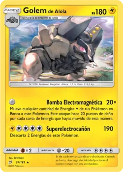 Alolan Golem #37/181 · Pokémon