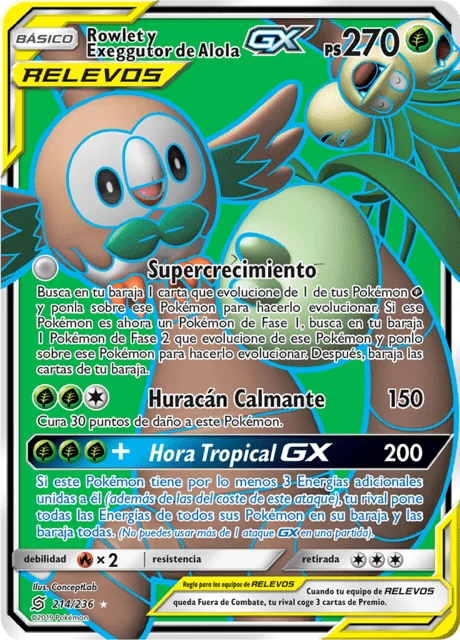 Rowlet & Alolan Exeggutor-GX 「UNM 214」「ES」