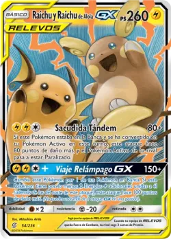 Raichu & Alolan Raichu-GX #54/236 · Pokémon