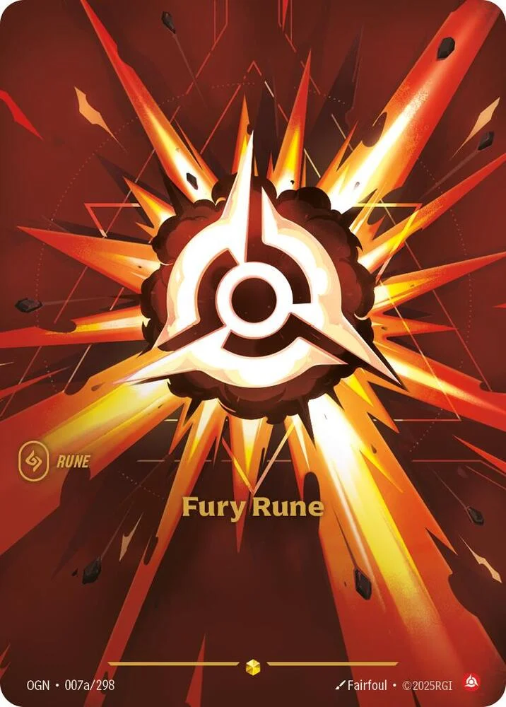 Fury Rune Alternate Art 「007a/298」「EN」