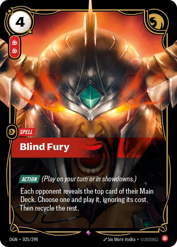 Blind Fury 「025/298」「EN」