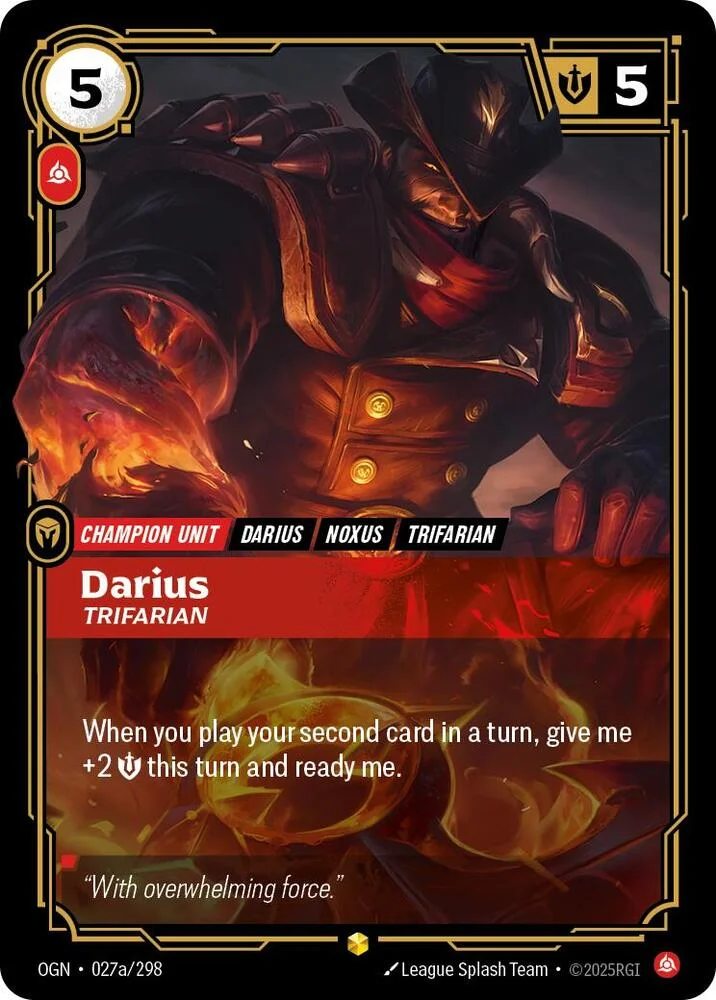 Darius Trifarian Alternate Art 「027a/298」「EN」