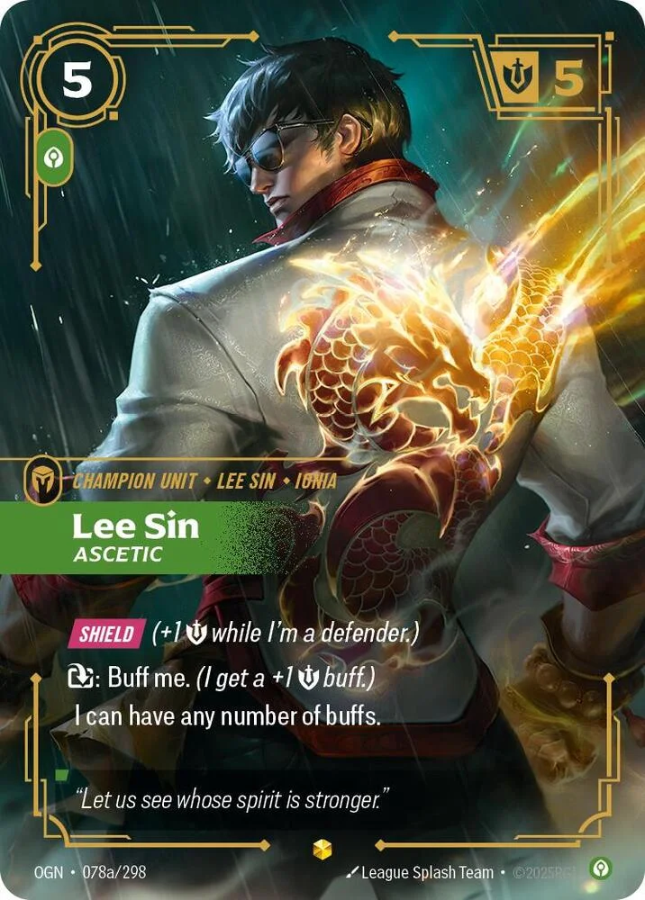 Lee Sin Ascetic Alternate Art 「078a/298」「EN」