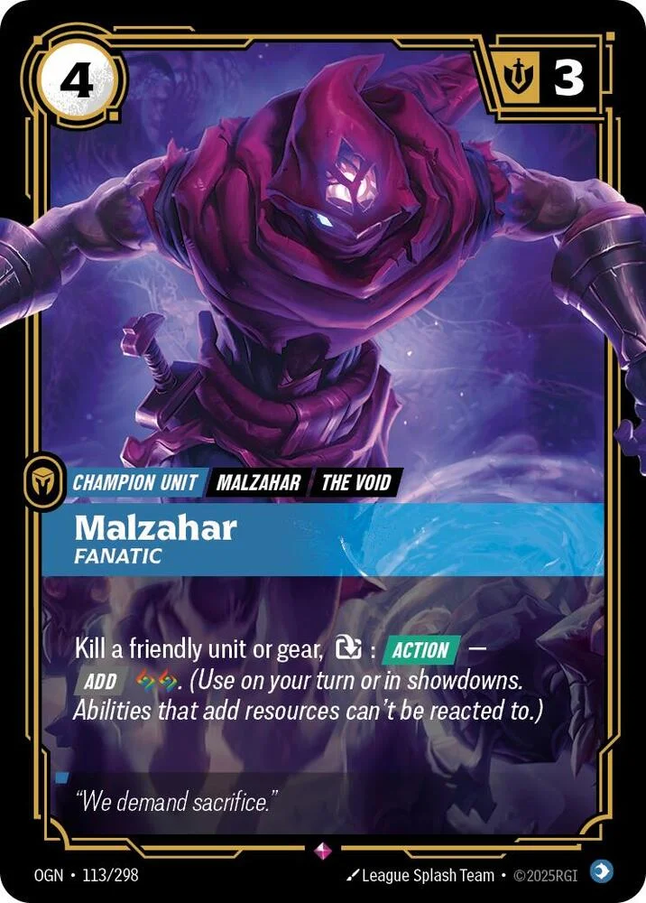 Malzahar Fanatic 「113/298」「EN」