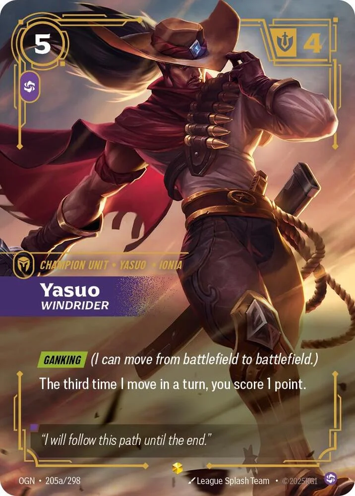 Yasuo Windrider Alternate Art 「205a/298」「EN」