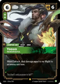 Yasuo Remorseful Alternate Art 「076a/298」「EN」