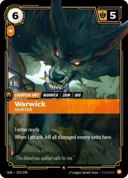 Warwick Hunter #159/298 · Riftbound