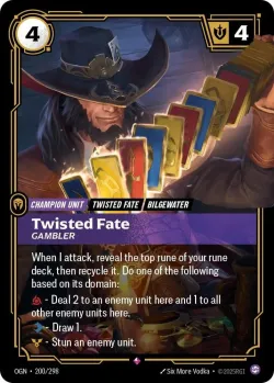 Twisted Fate Gambler #200/298 · Riftbound