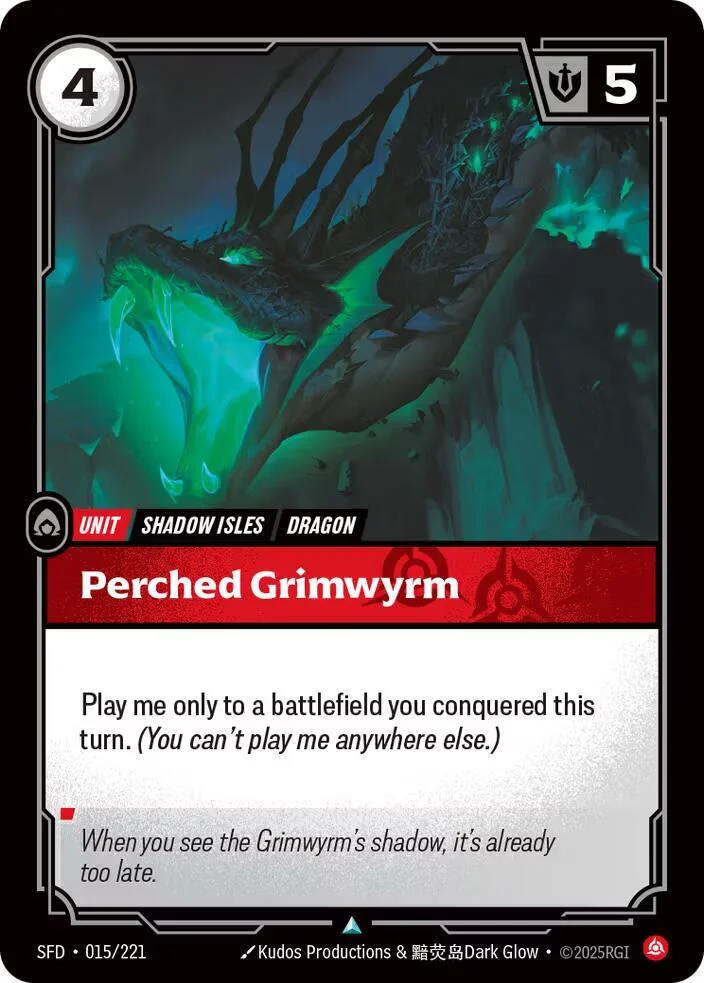 Perched Grimwyrm 「015/221」「EN」