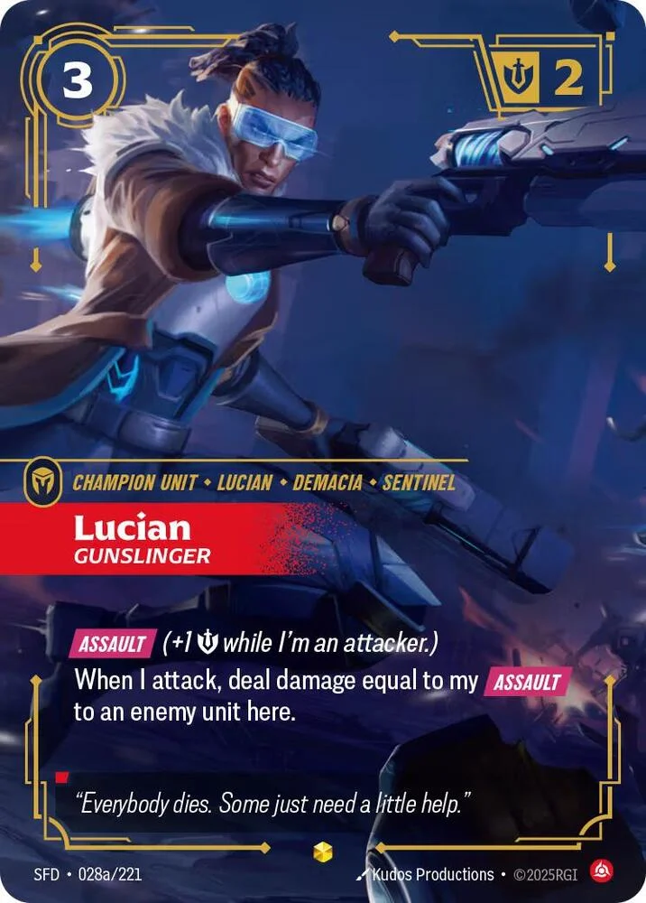 Lucian Gunslinger Alternate Art 「028a/221」「EN」