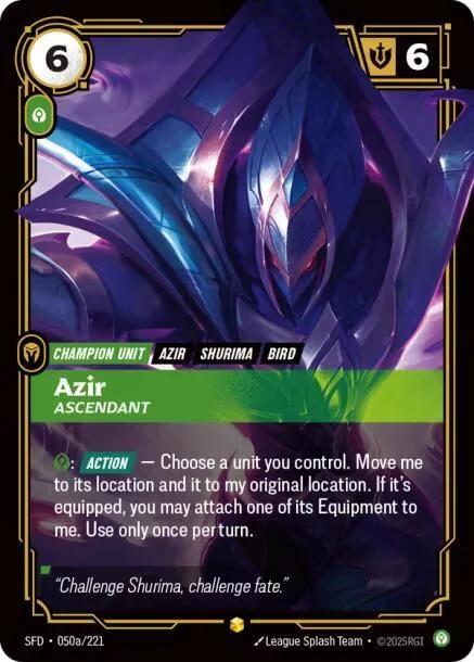 Azir Ascendant Alternate Art 「050a/221」「EN」