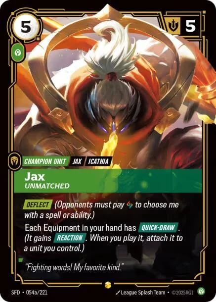 Jax Unmatched Alternate Art 「054a/221」「EN」