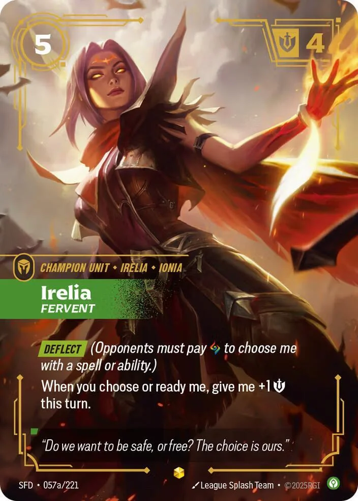 Irelia Fervent Alternate Art 「057a/221」「EN」