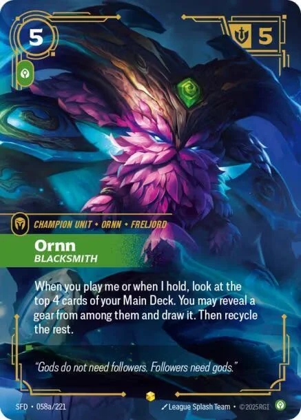 Ornn Blacksmith Alternate Art 「058a/221」「EN」