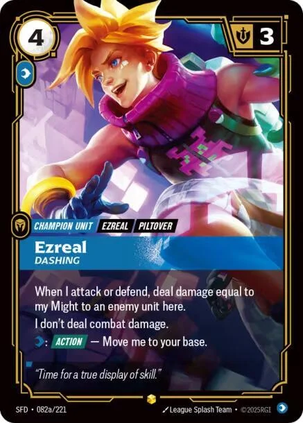 Ezreal Dashing Alternate Art 「082a/221」「EN」