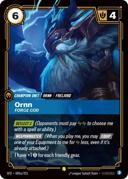 Ornn Forge God Alternate Art 「085a/221」「EN」