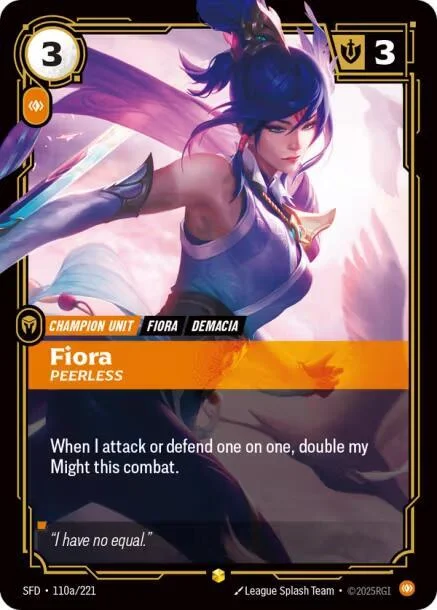 Fiora Peerless Alternate Art 「110a/221」「EN」
